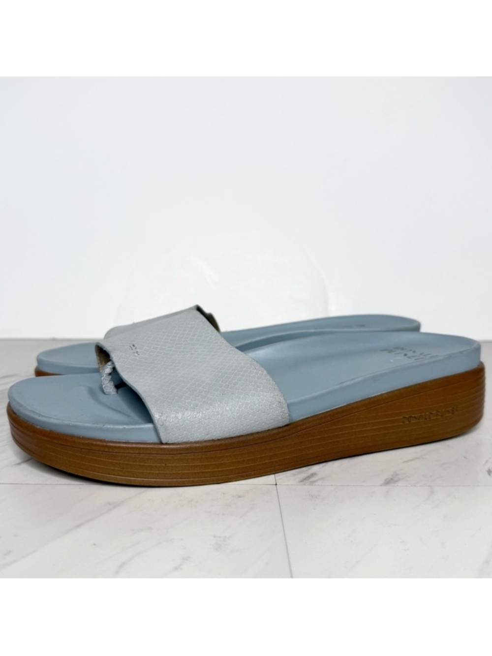 Donald Pliner Fiji Blue Wedge Sandal 9M